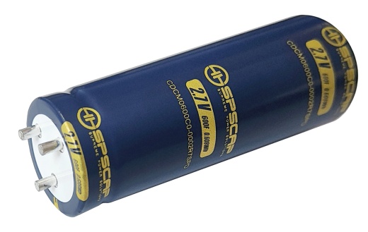 Ионистор SPSCAP 600Ф 2,7В, терминалы: под пайку, серия CDCM0600C0-0002R7SPD. Артикул: 03487